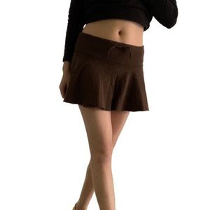 Vintage Abercrombie brown mini sweater skirt